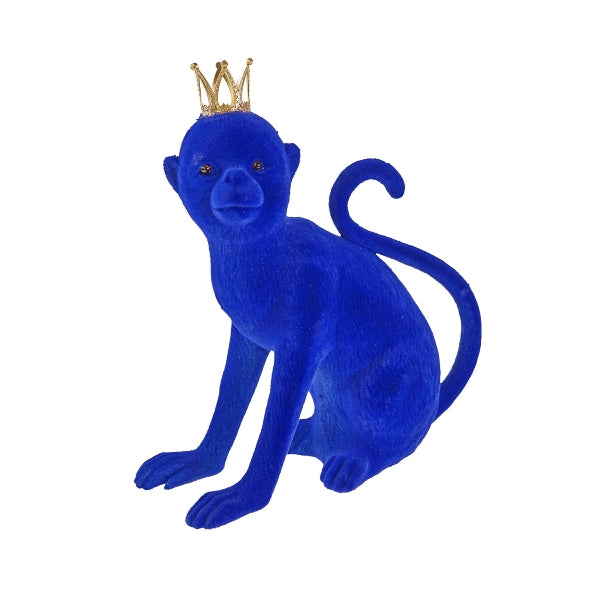 Affe, blau-beflockt