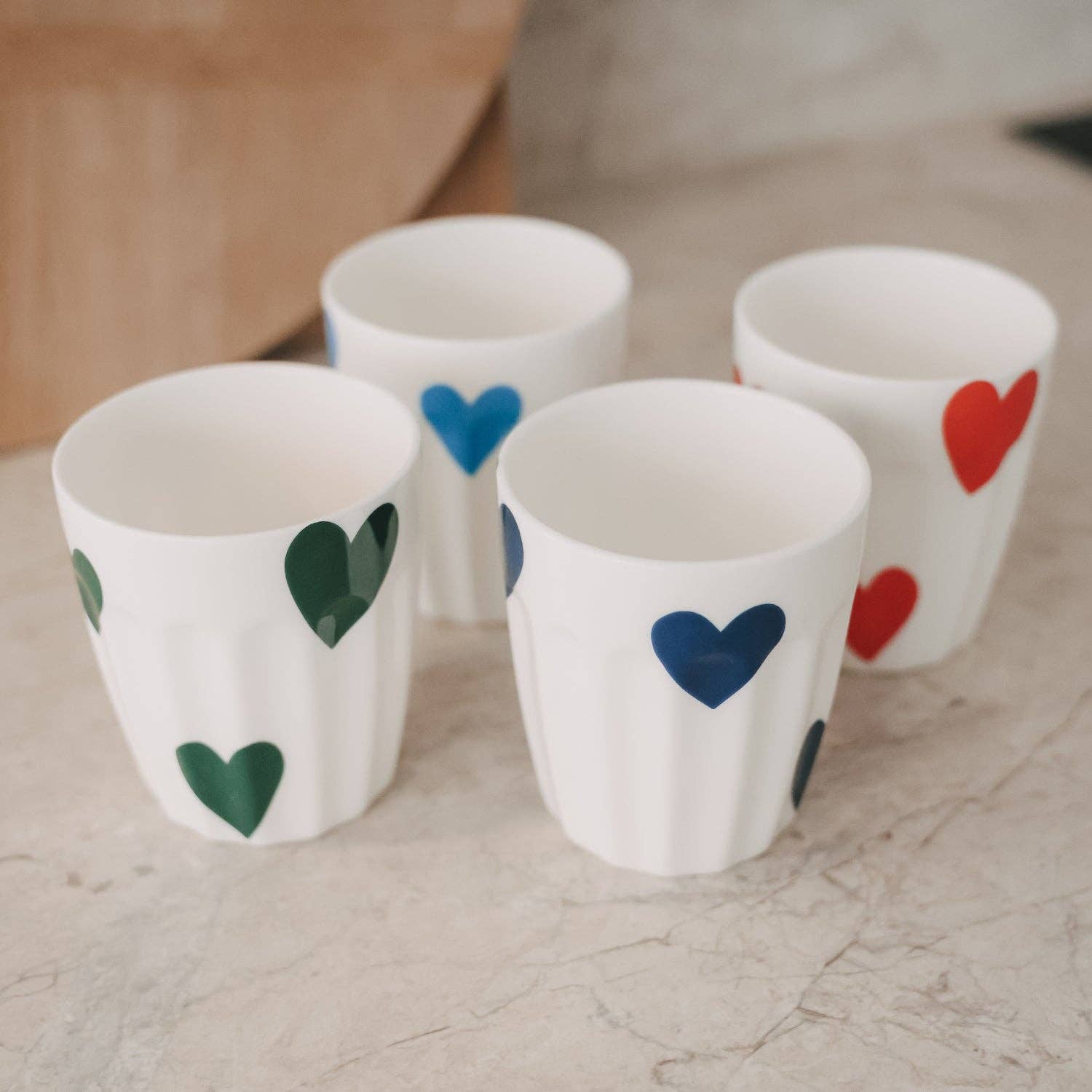 Herz Becher Hellblau Fine Bone – Kaffeetasse mit Herzen | Geschenk für Sie