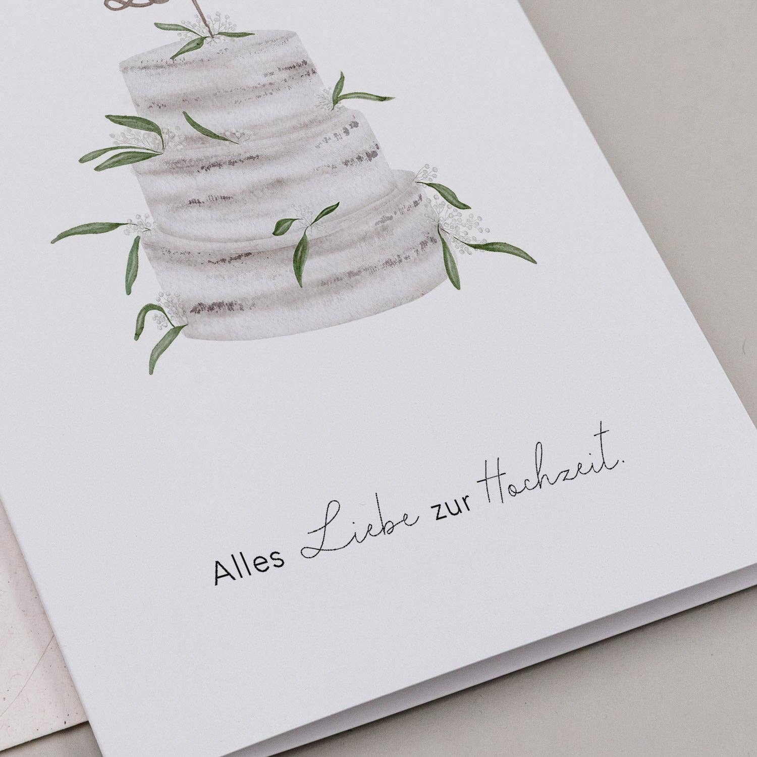 Klappkarte Hochzeitstorte