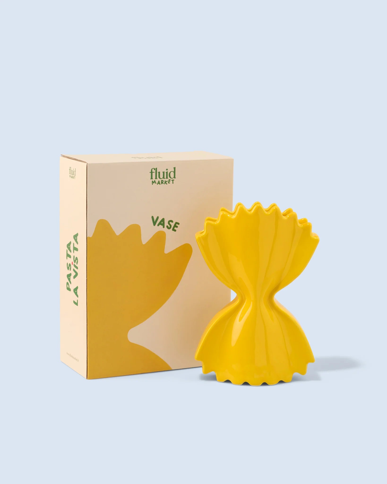 Pasta Vase Gelb Keramik – Verspielte Deko Vase | Küchen Deko Geschenk