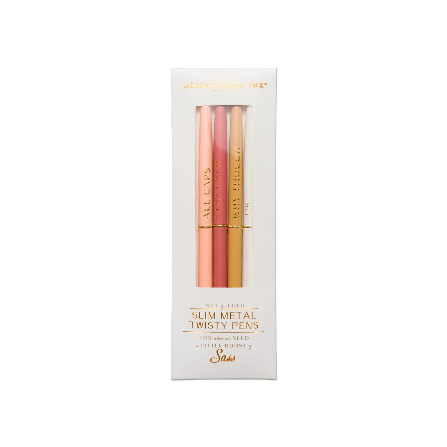 Slim Metal Twisty Pens, Kugelschreiber 4er Set