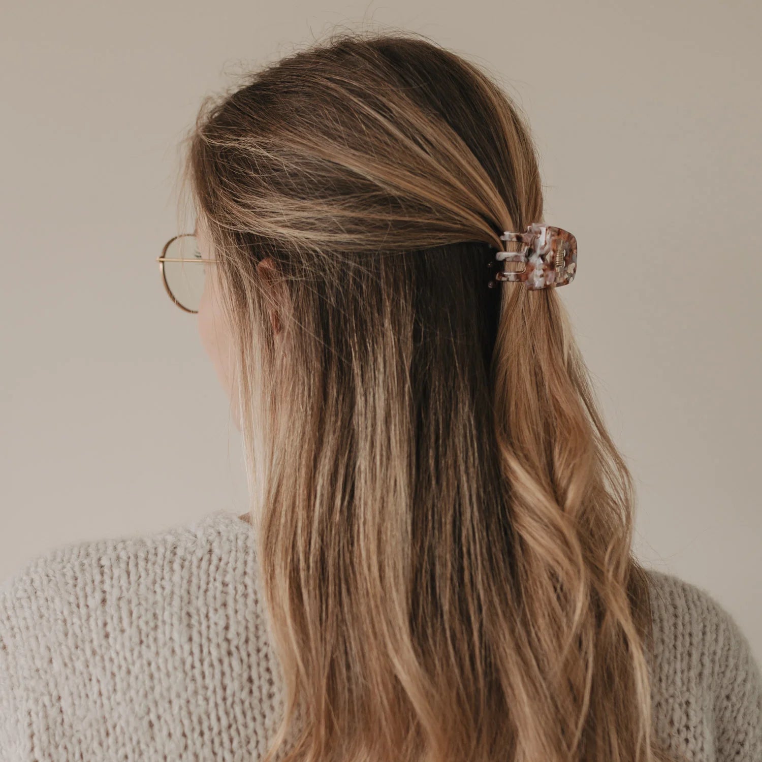 Haarspange klein, almond