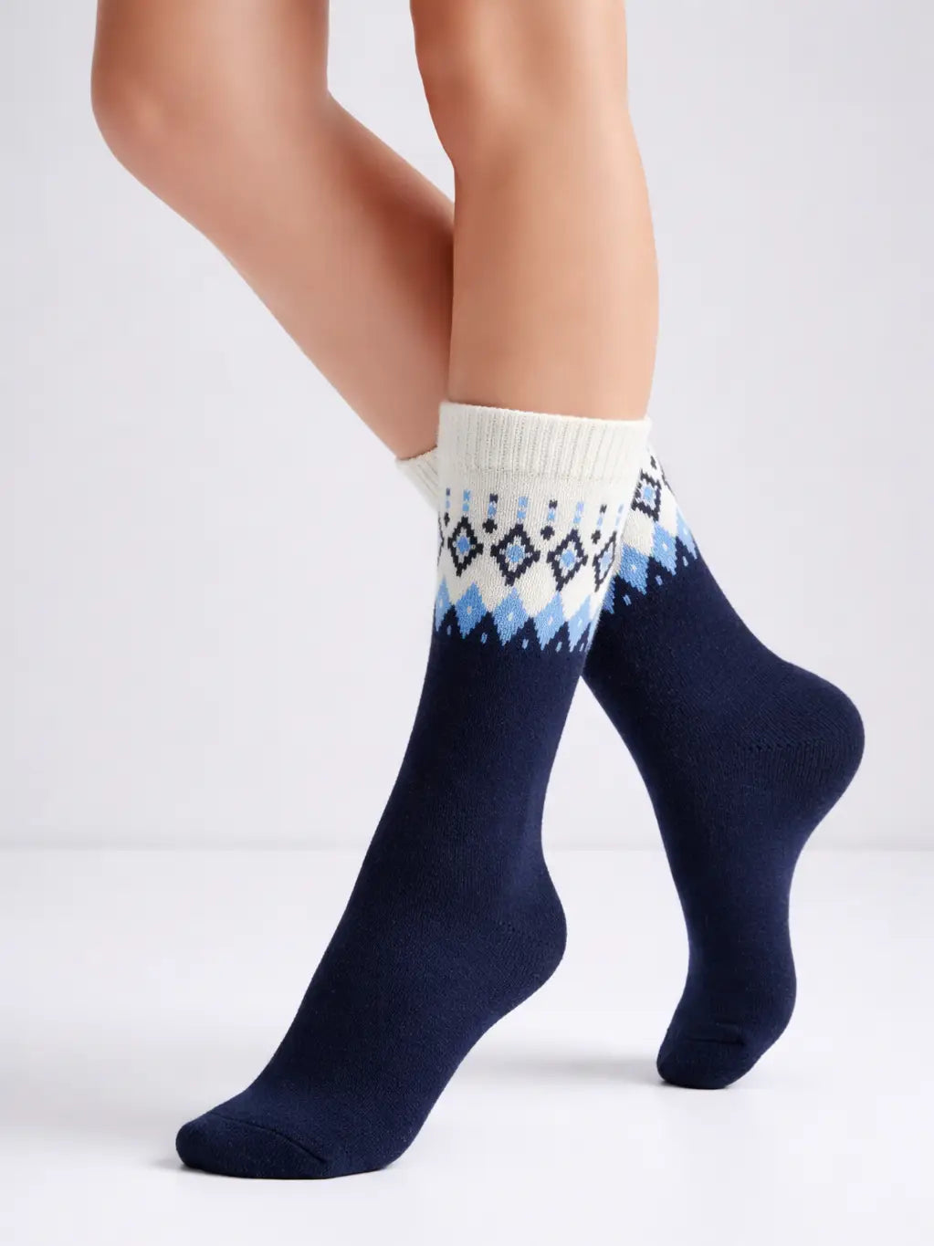 TILDA – Wollsocken mit Cashmere in Dark Jeans