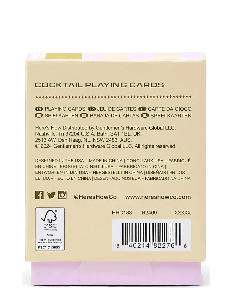 Cocktail Spielkarten