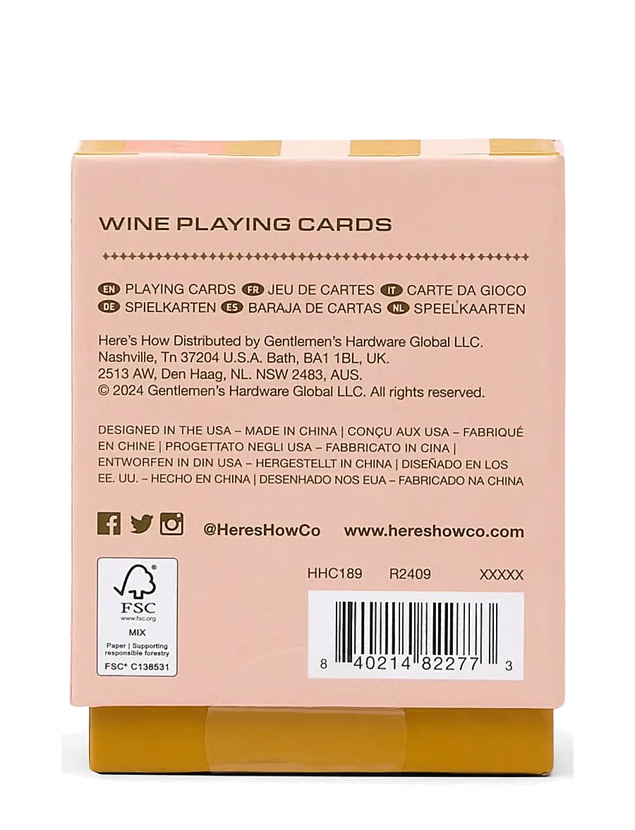 Wein Spiel Karten