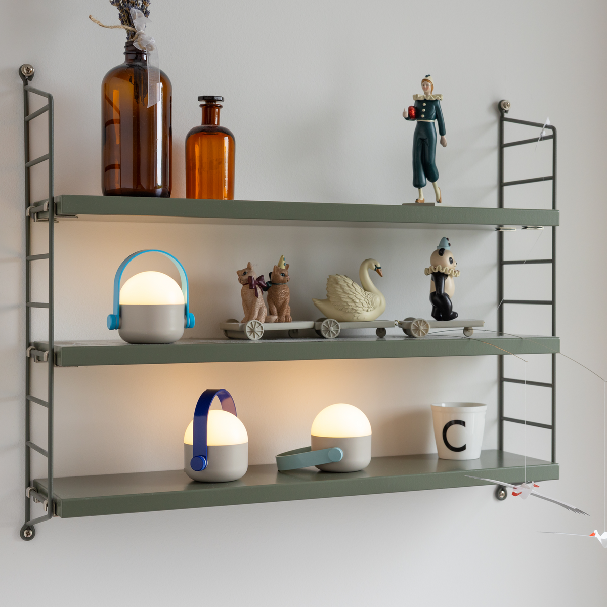 Ole Mini – LED-Akku-Leuchten im 3er-Set, Blau/Türkis/Mint 2