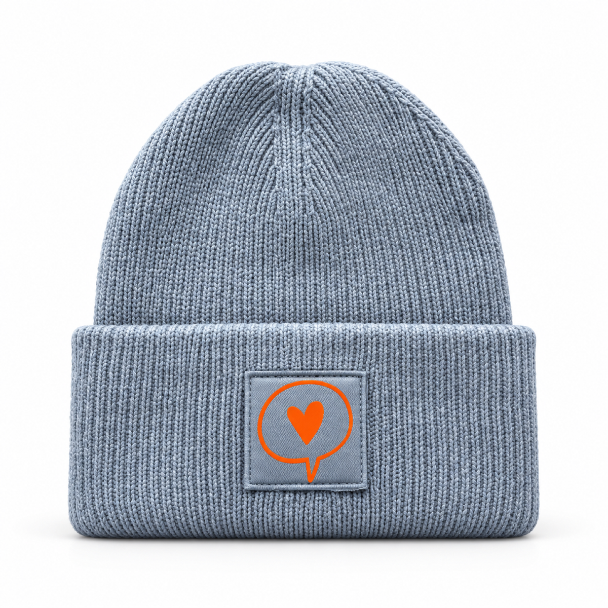 Beanie mit Herzlogo – Rosé/Nude, Mint & Hellblau