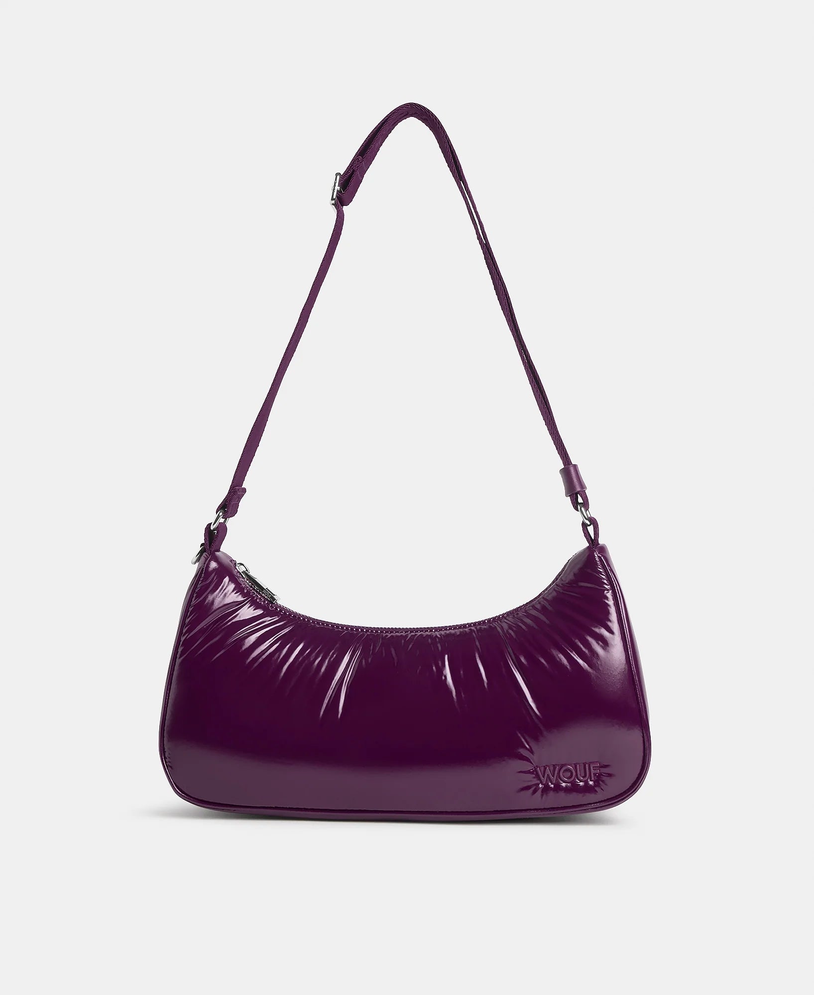Wouf Plum Crossbody Bag – Glossy Umhängetasche Plum 33×14×8 cm Bild1