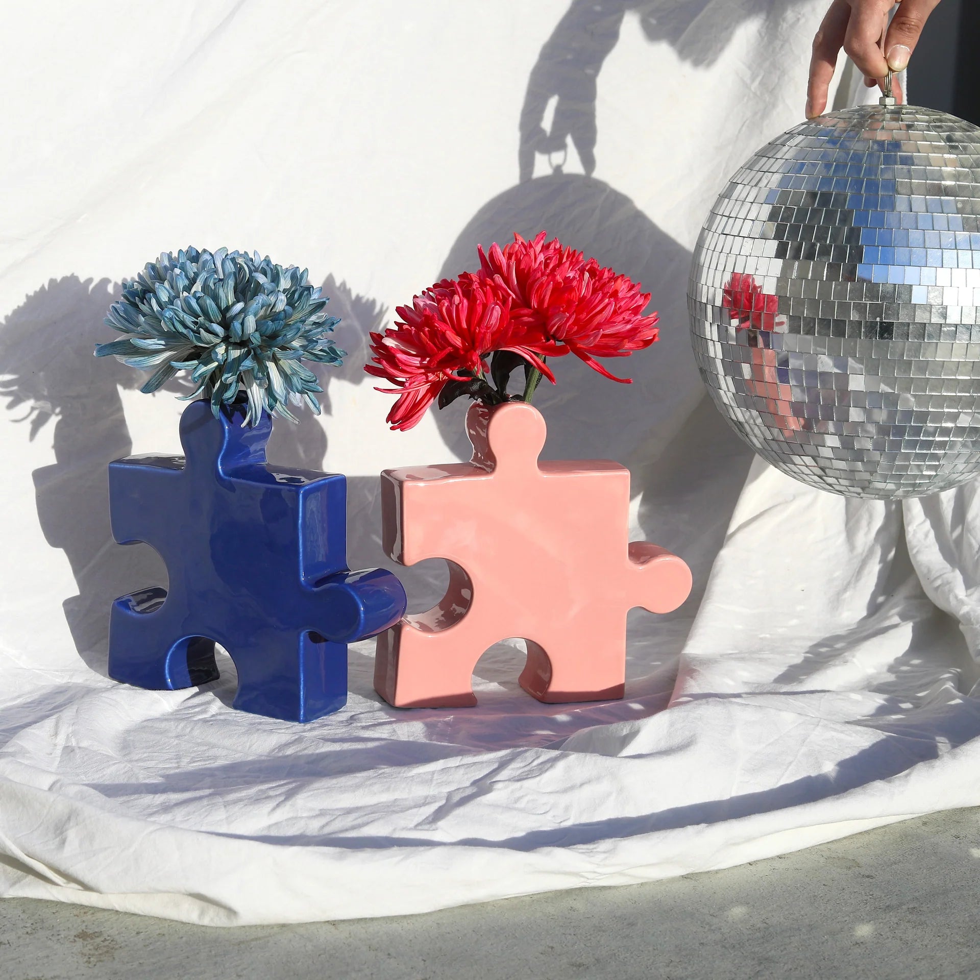 Puzzle Vase Keramik – Ausgefallene Deko Vase Bunt | Modernes Geschenk