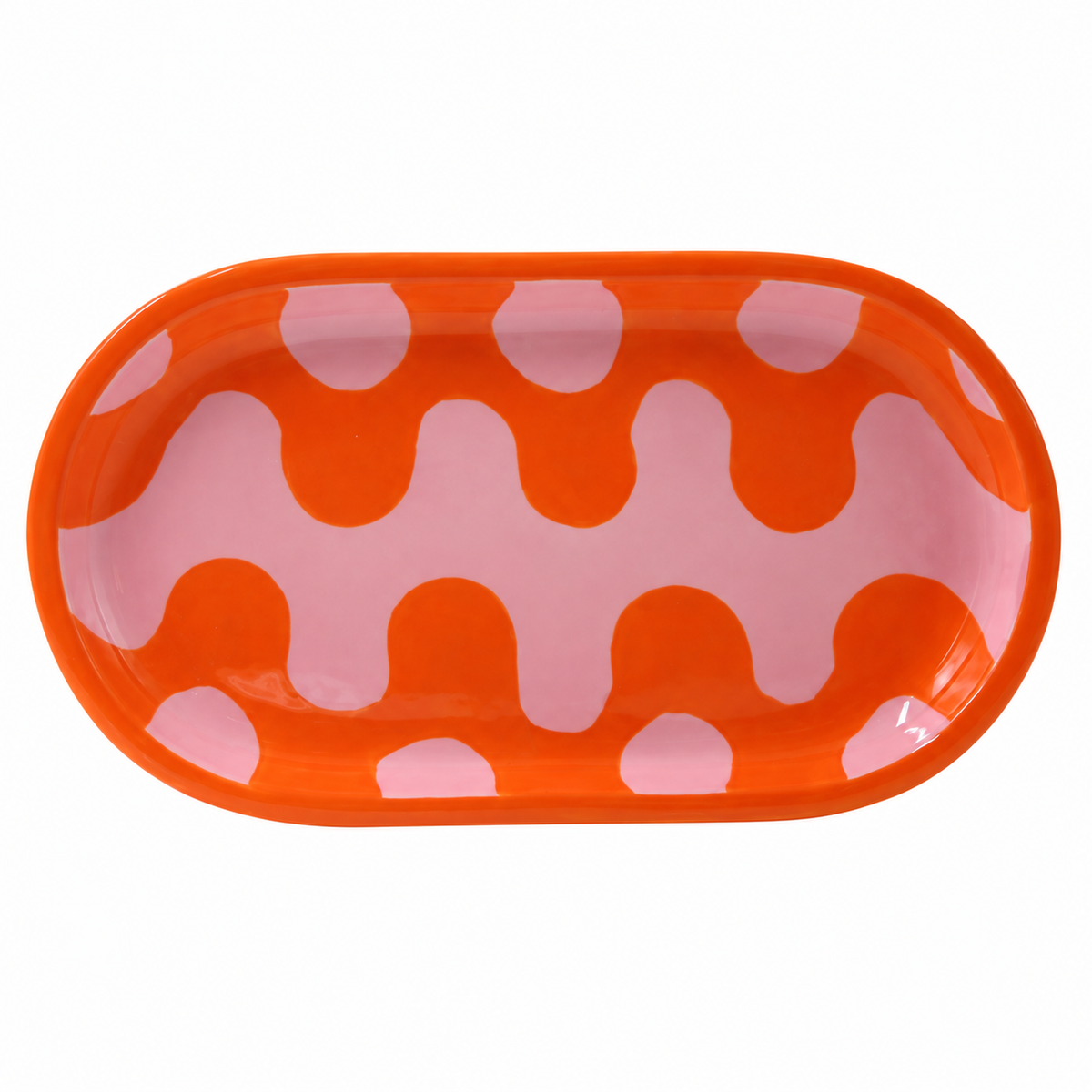 Keramik-Untersetzer – Wellen, Flecken oder Punkte, 20 × 10 cm
