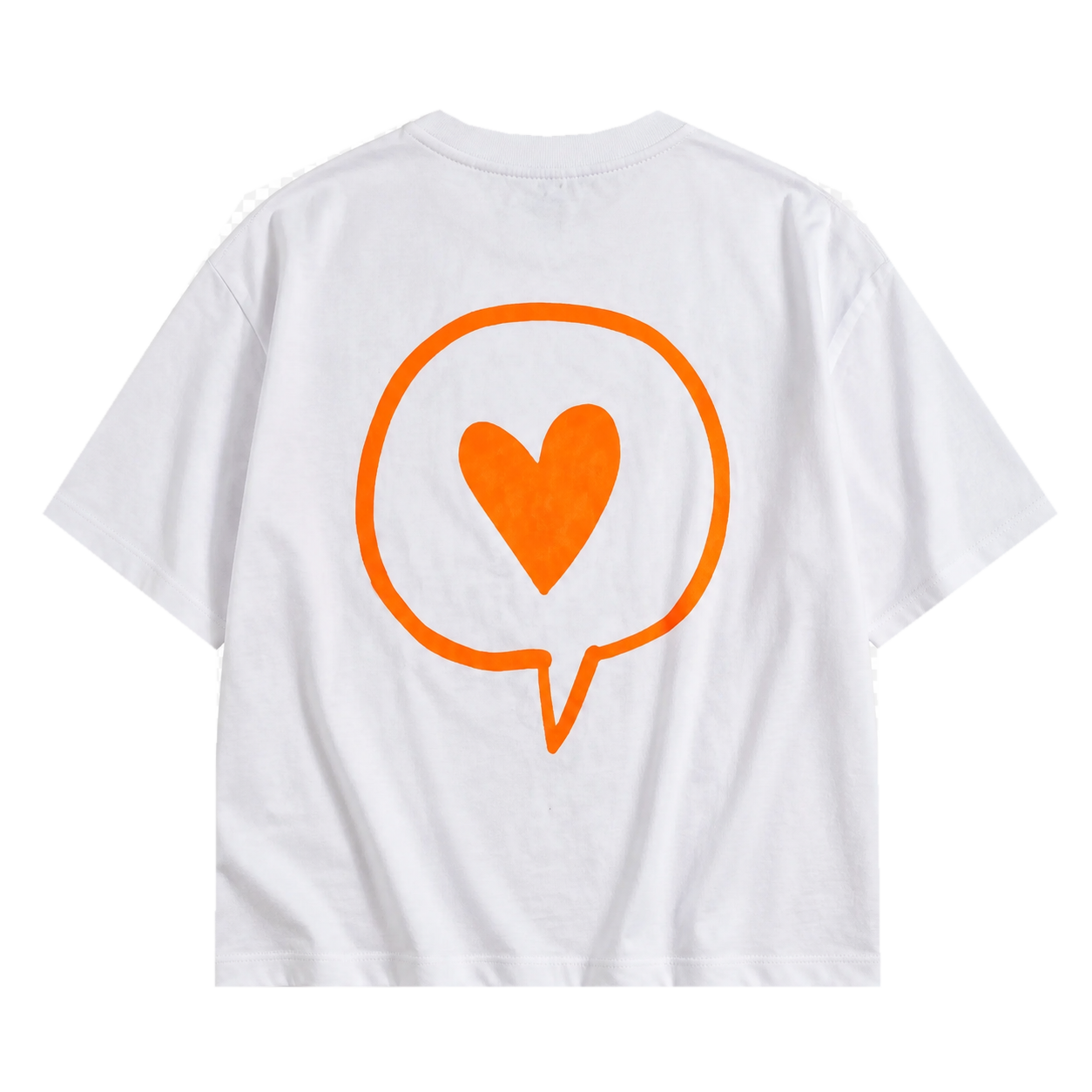 T-Shirt Weiß – Herz-Logo in Neonorange oder Mint, DecoGoodies Collection 4