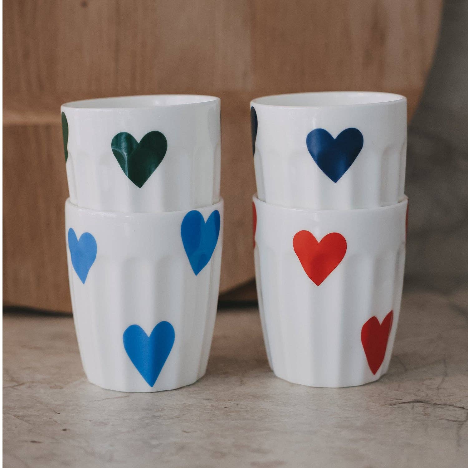 Herz Becher Hellblau Fine Bone – Kaffeetasse mit Herzen | Geschenk für Sie