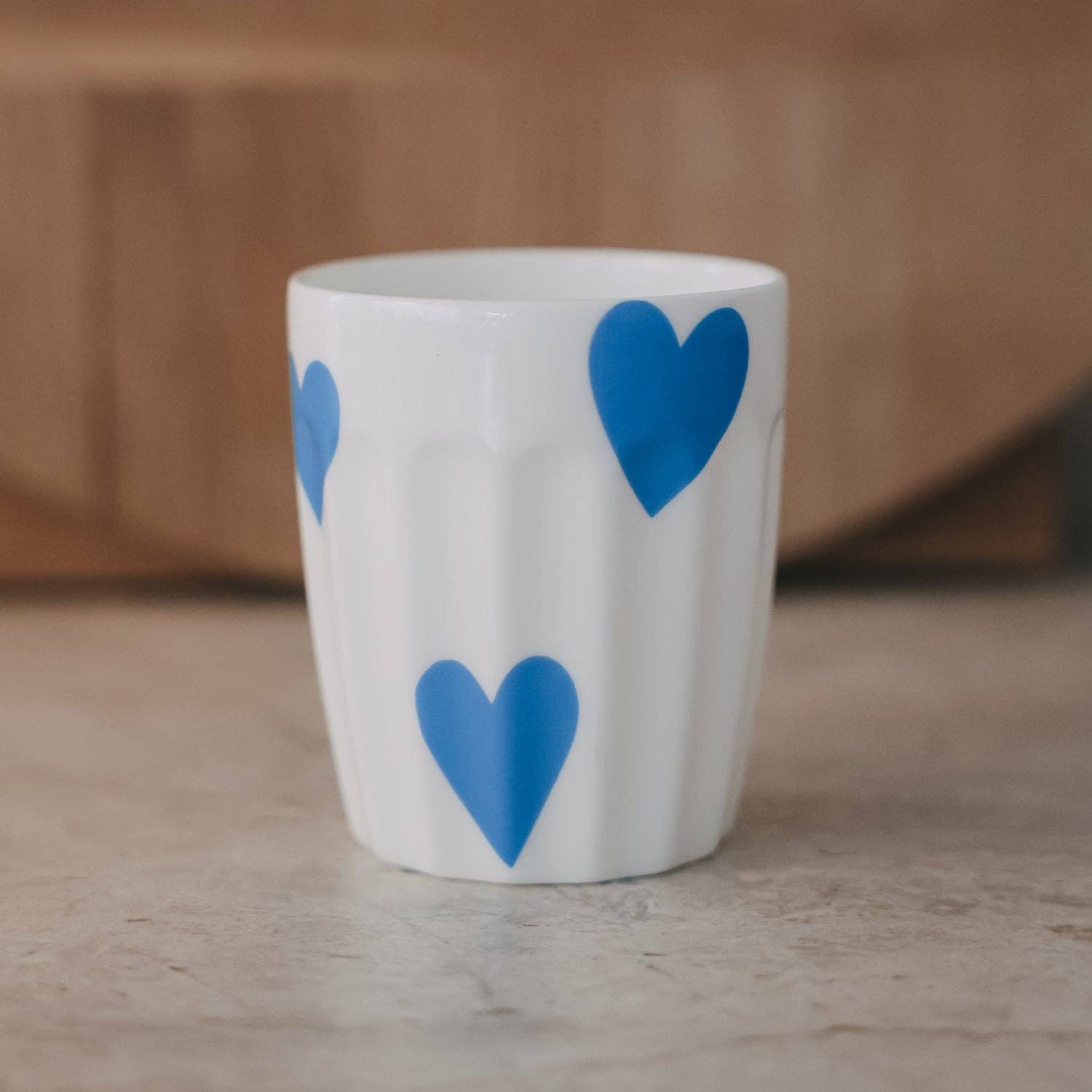 Herz Becher Hellblau Fine Bone – Kaffeetasse mit Herzen | Geschenk für Sie