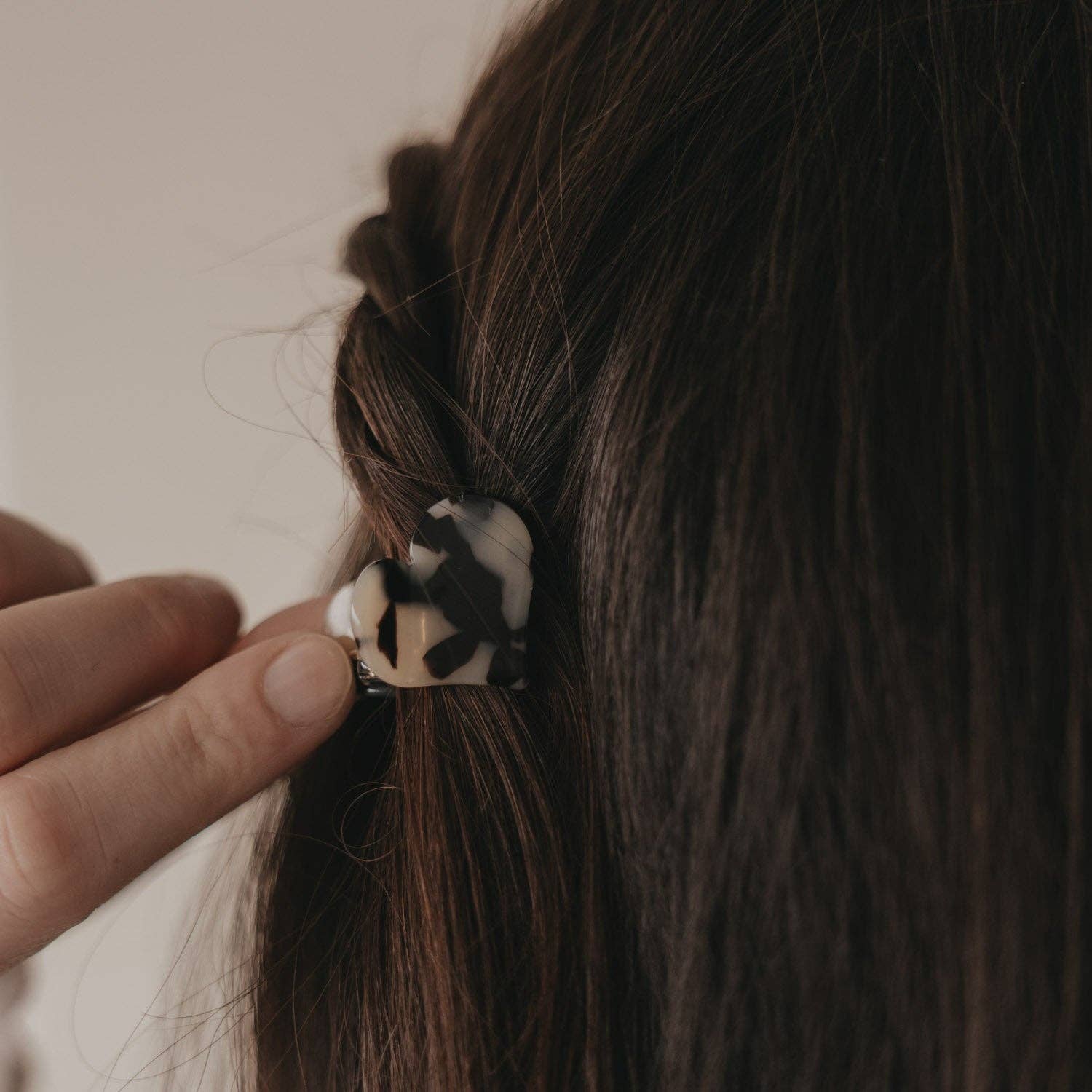 Haarspange Herzform klein Leo