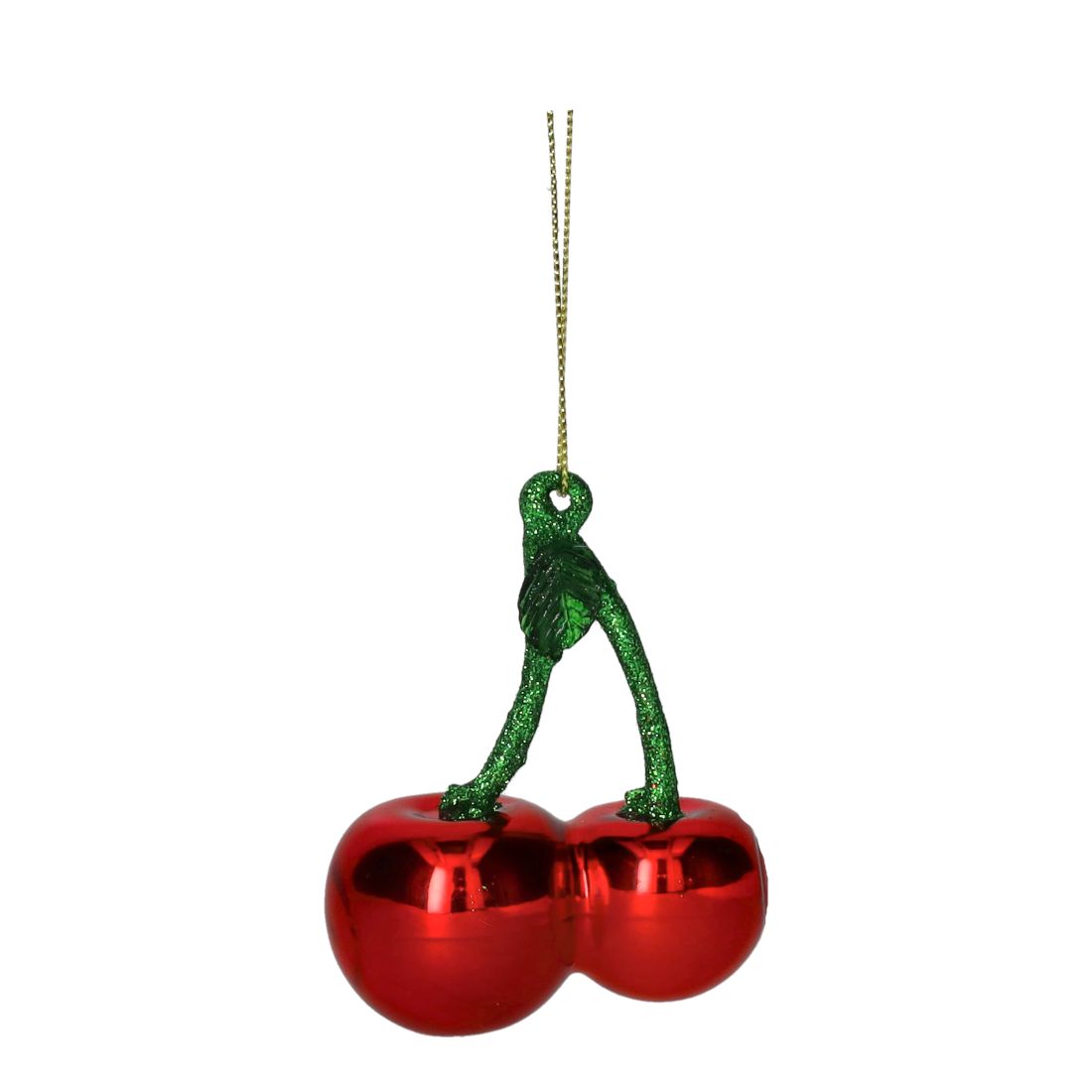 Kirsche – Glas-Baumschmuck in Rot-Grün