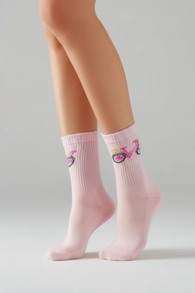 DAILYSOCKS LEA – Damensocken mit Fahrradmotiv