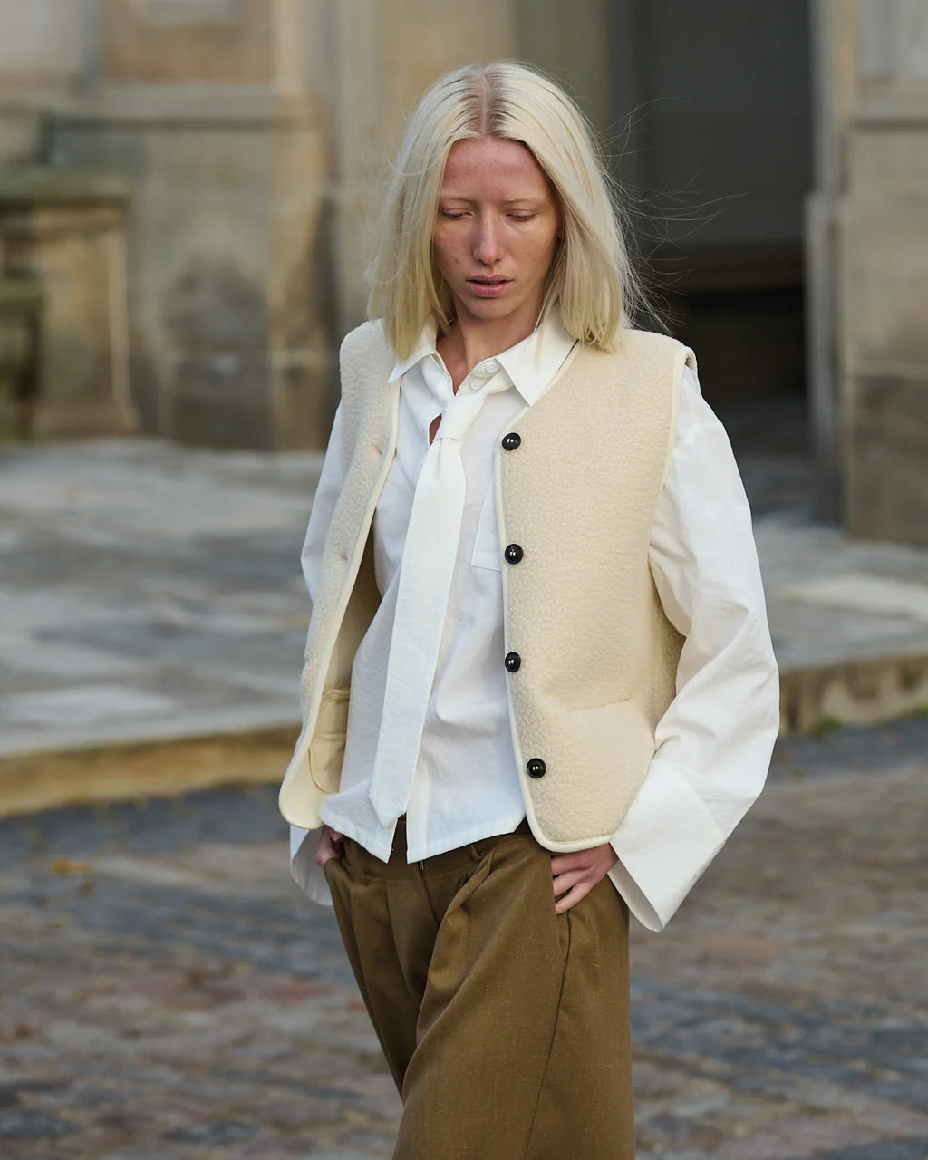 Teddy waistcoat – Teddyweste in Cremeweiß 4