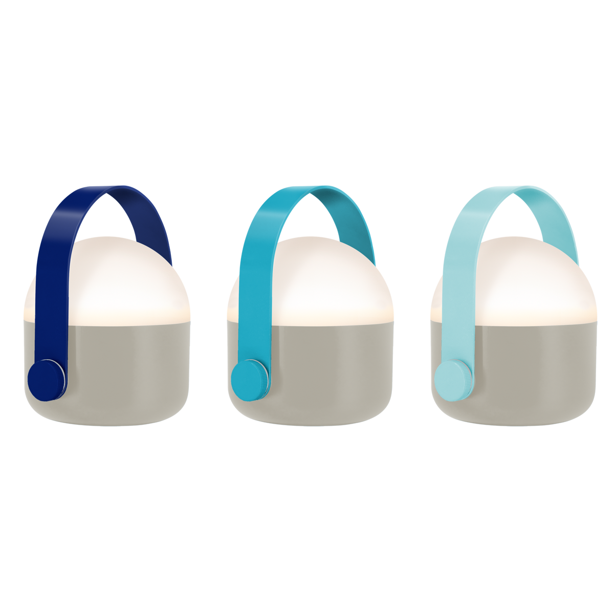 Ole Mini – LED-Akku-Leuchten im 3er-Set, Blau/Türkis/Mint