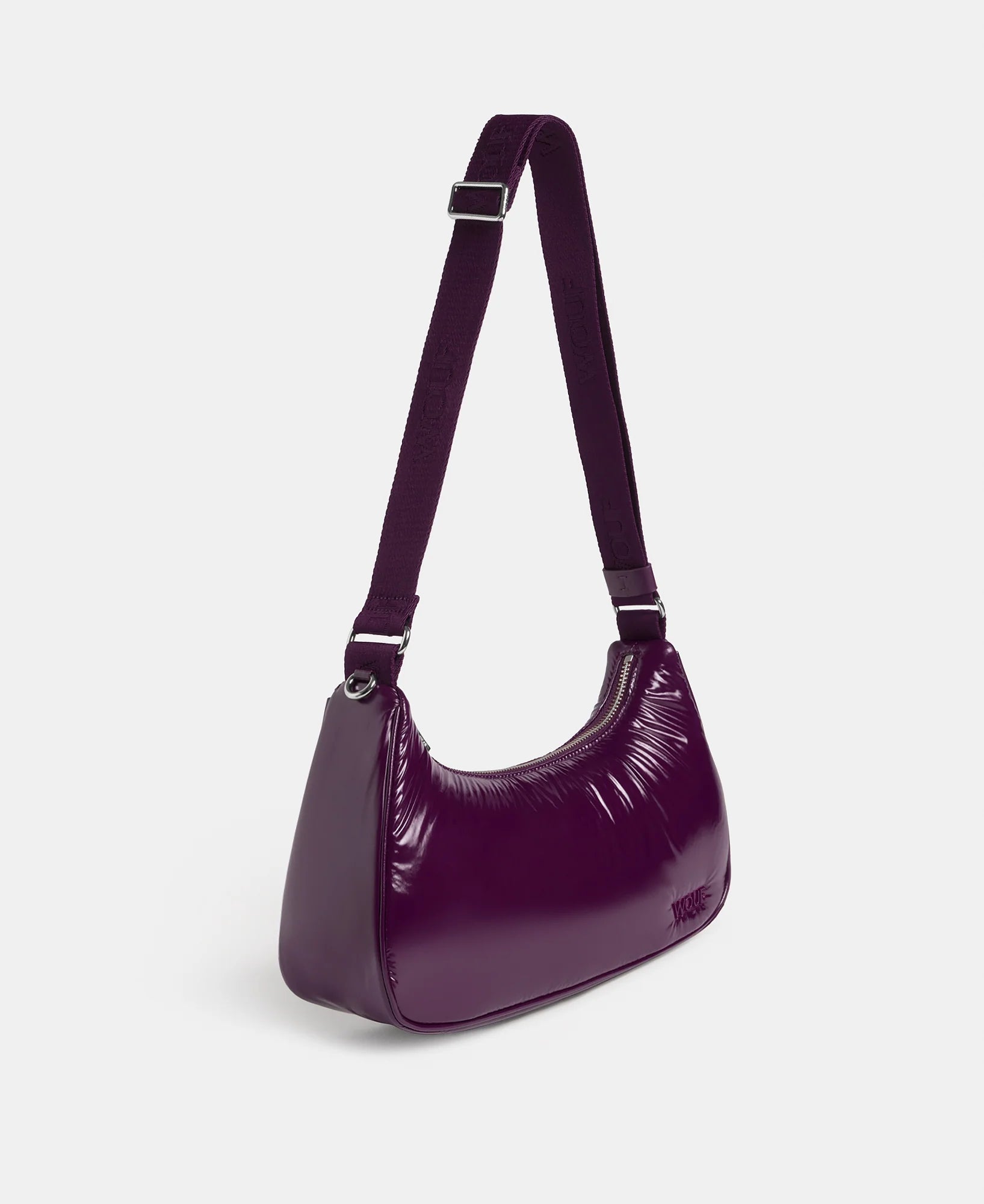 Wouf Plum Crossbody Bag – Glossy Umhängetasche Plum 33×14×8 cm bild2
