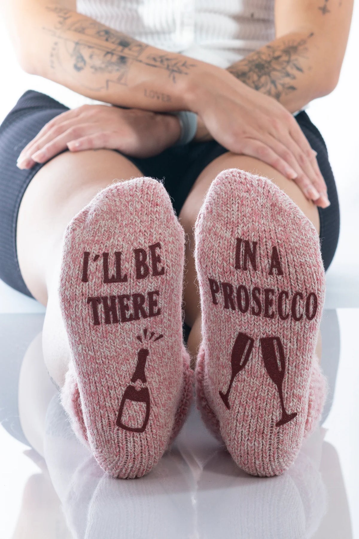 PROSECCO – Stoppersocken in Rosa