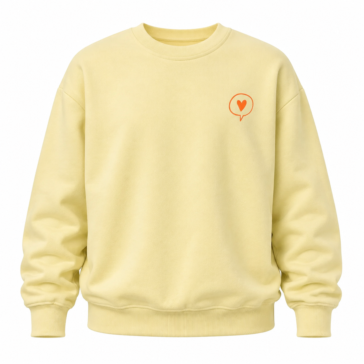 Sweatshirt „Soft Yellow“ – DecoGoodies Collection