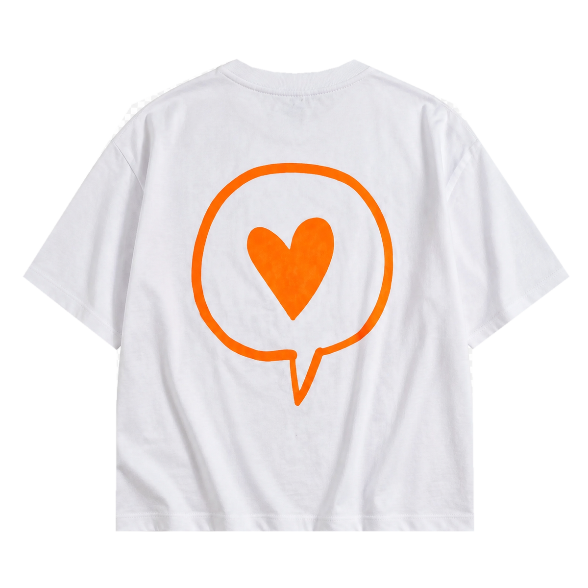 T-Shirt Weiß – Herz-Logo in Neonorange oder Mint, DecoGoodies Collection 4
