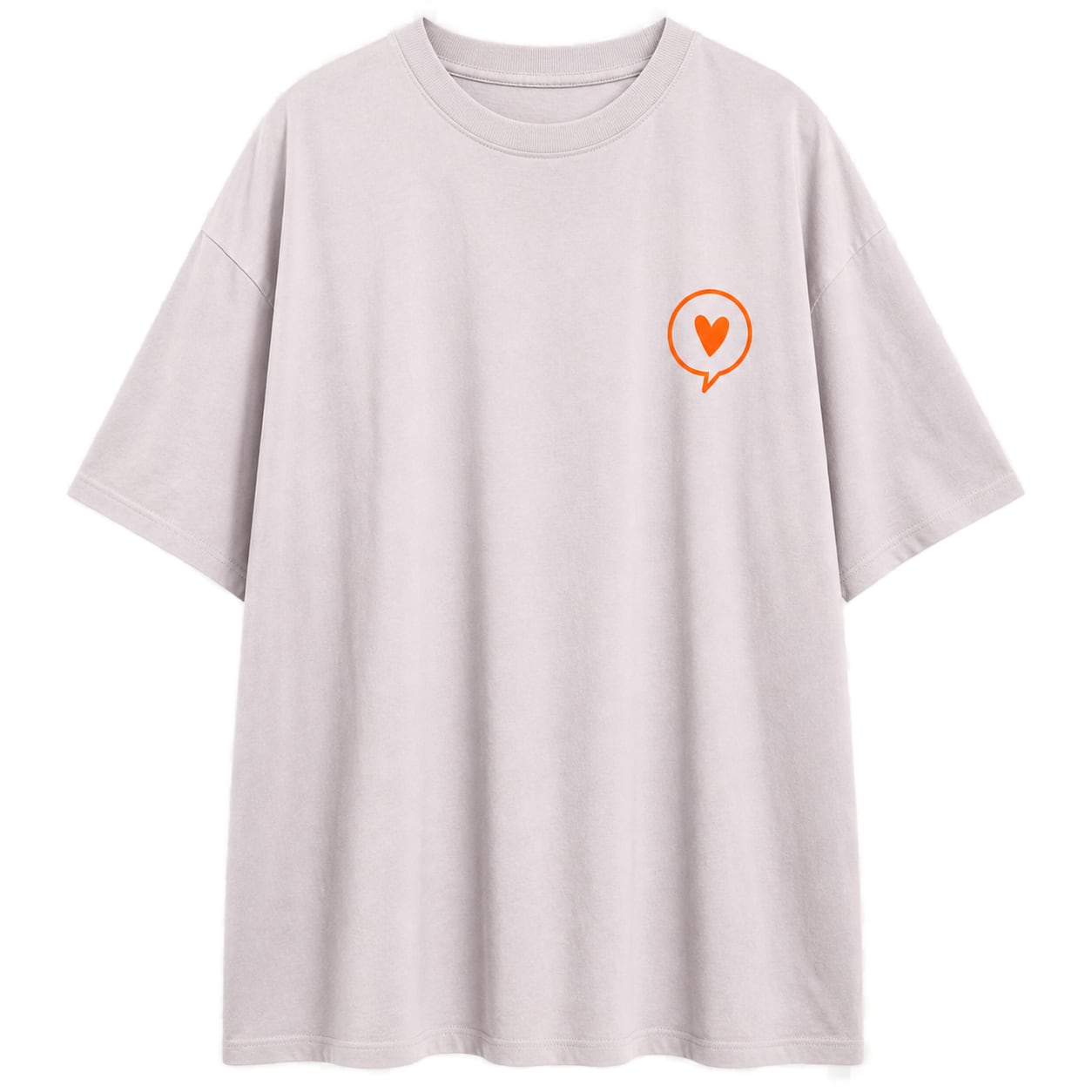 T-Shirt „Grau Softlila Meliert“ – DecoGoodies Collection