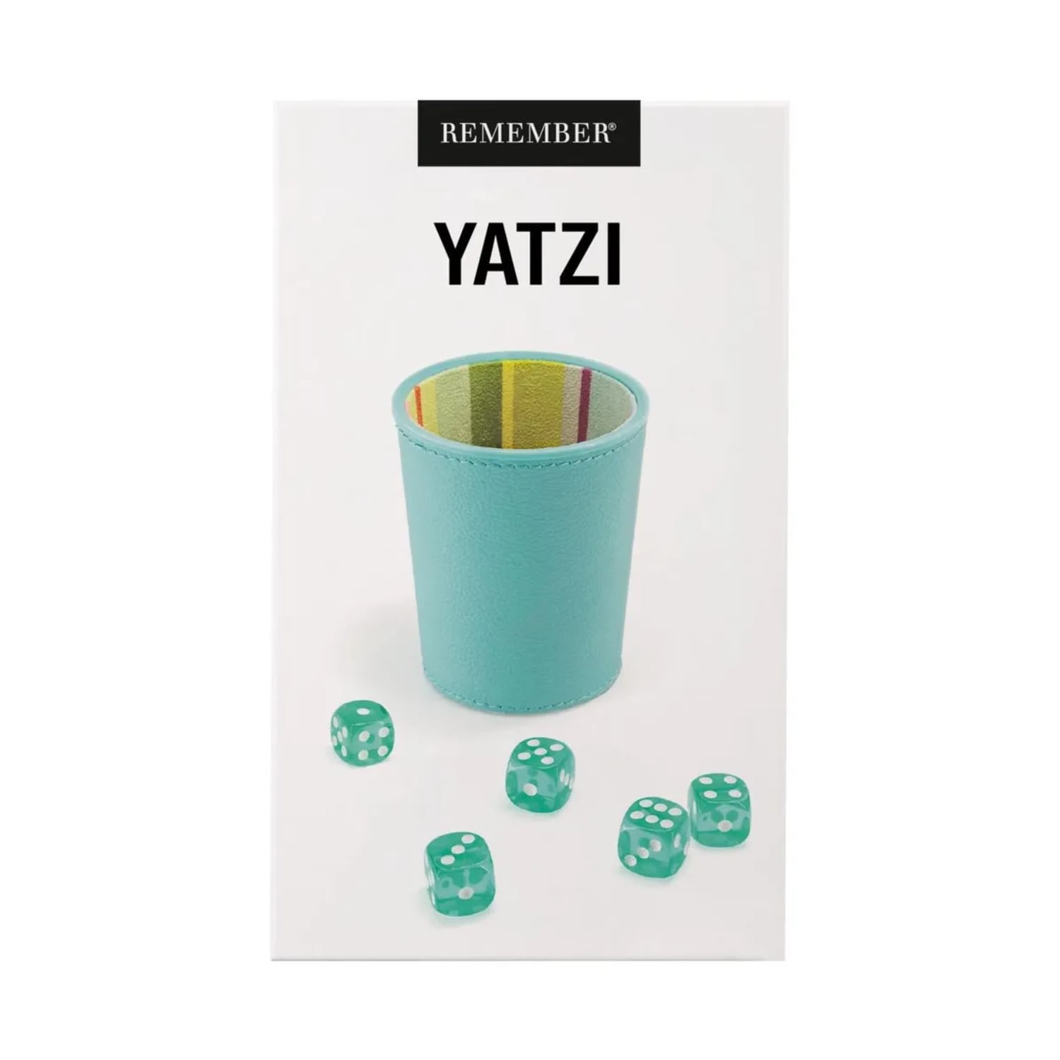Remember Yatzi – Würfelspiel mit Kunstleder-Becher 1